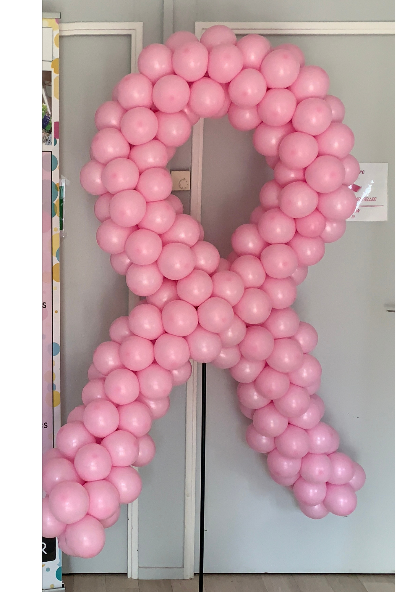 Ruban rose en ballons Hors Sol