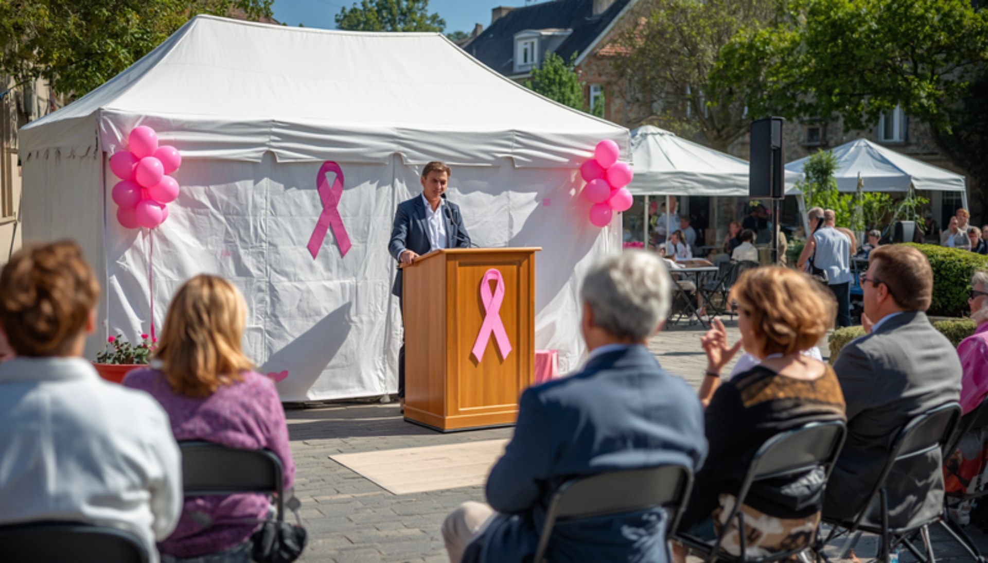 Podium et conférences Octobre Rose Hors Sol
